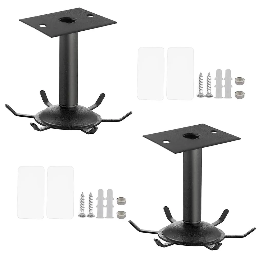 Barre à crochets inox cuisine rotative 360° lot de 2 à visser ou coller