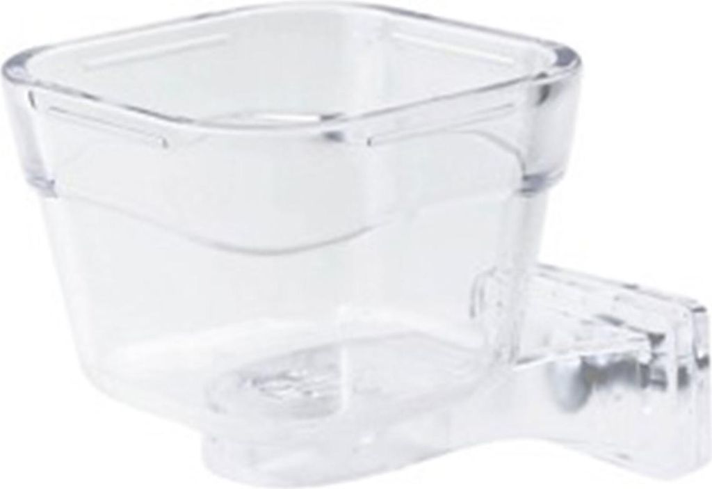 Duvo+ Napf für Papageien Transparent, Maße: 12 x 12 x 6,5 Produktbild 