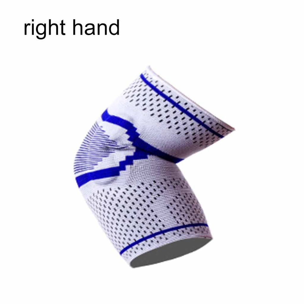Ellenbogenbandage, Kompressionsbandage für Sehnenscheidenentzündung, Tennis-Ellenbogen-Bandage für Männer und Frauen, Golf-Ellenbogen-Behandlung(Blau, RECHTS-M)