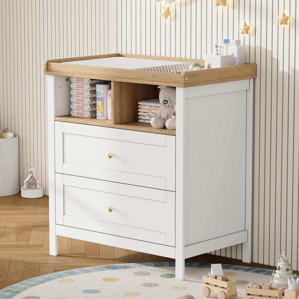 Commode à langer Merax, table à langer multifonctionnelle Image du produit 