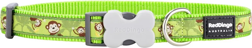 Red Dingo Collare Style Monkey Verde Lime 31-47 cm | Sicurezza Cane - 2