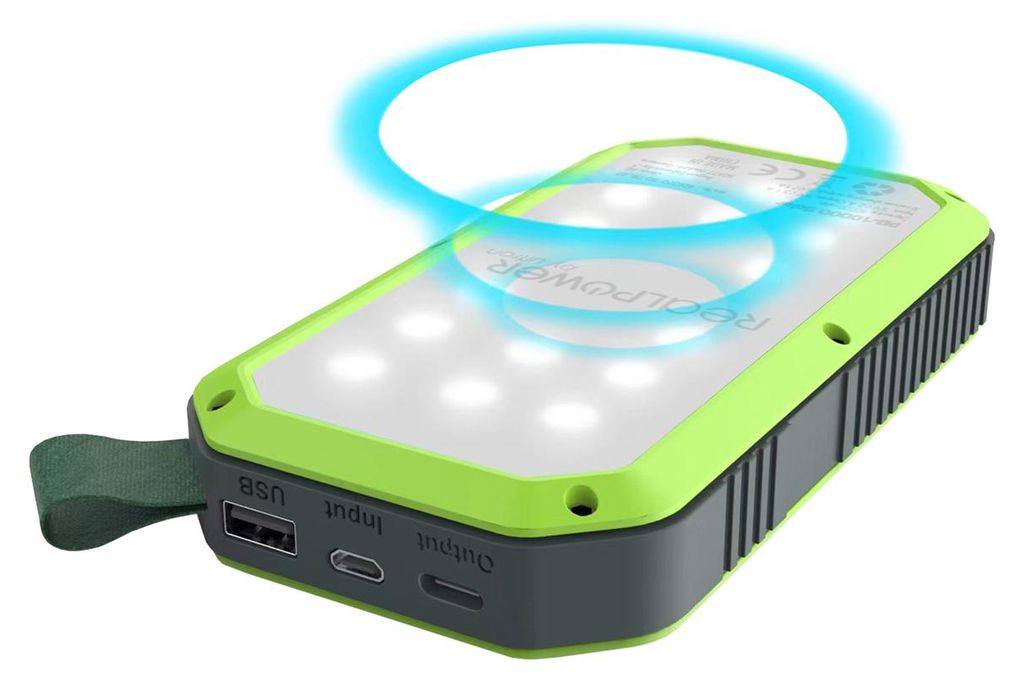 RealPower Powerbank PB-10000 Solar  schwarz        Produktbild 