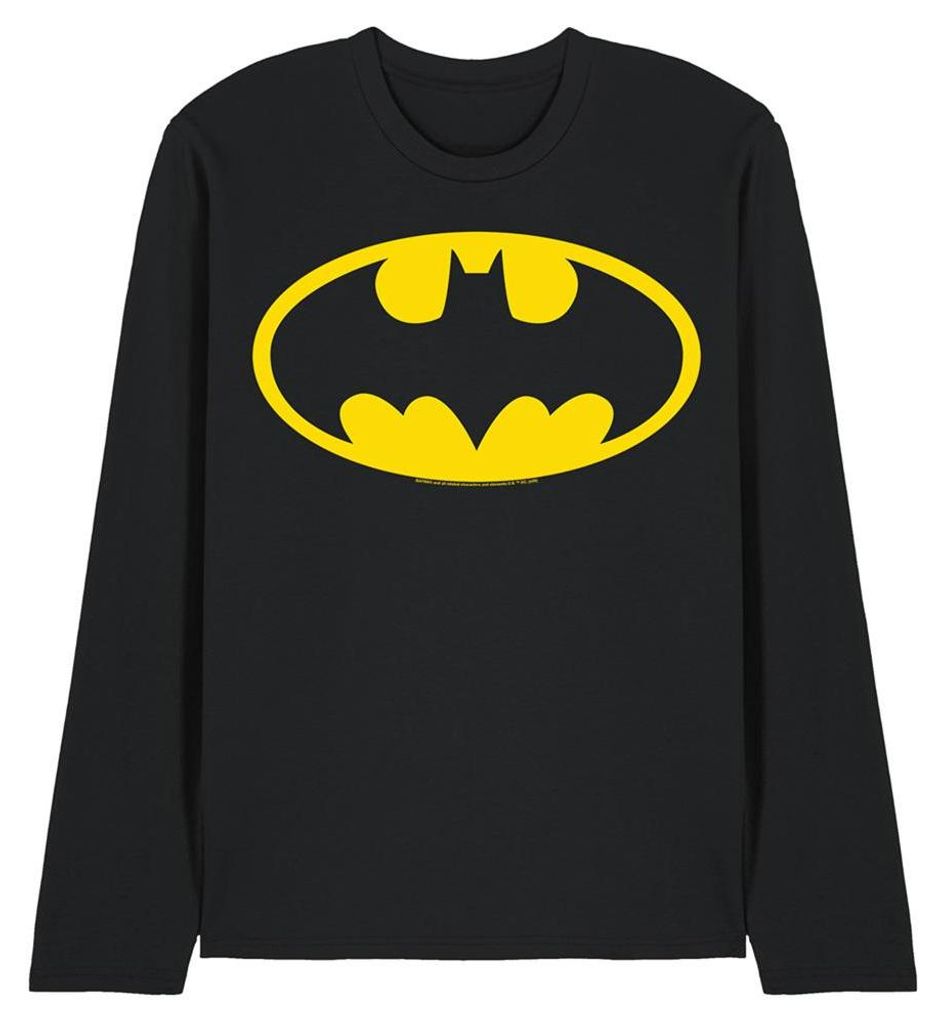 Batman - T-Shirt für Herren/Damen Uni, Langärmlig TV33612 (XXL) (Schwarz)
