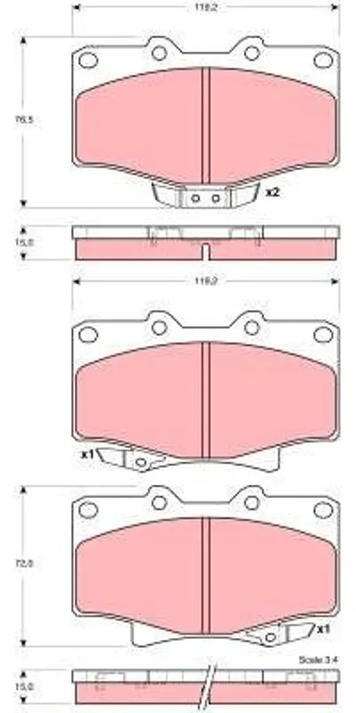Plaquettes frein TRW GDB3383 : Stop Bruits et Vibrations sur 4 Runner