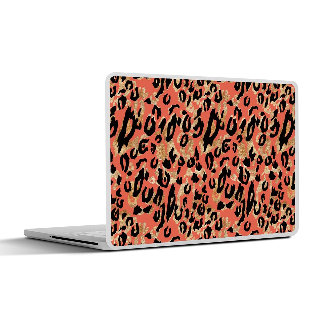 MuchoWow Laptop Aufkleber Sticker Cover Pantherdruck - Muster - Rosa 30x22 cm - Laptop-Sticker