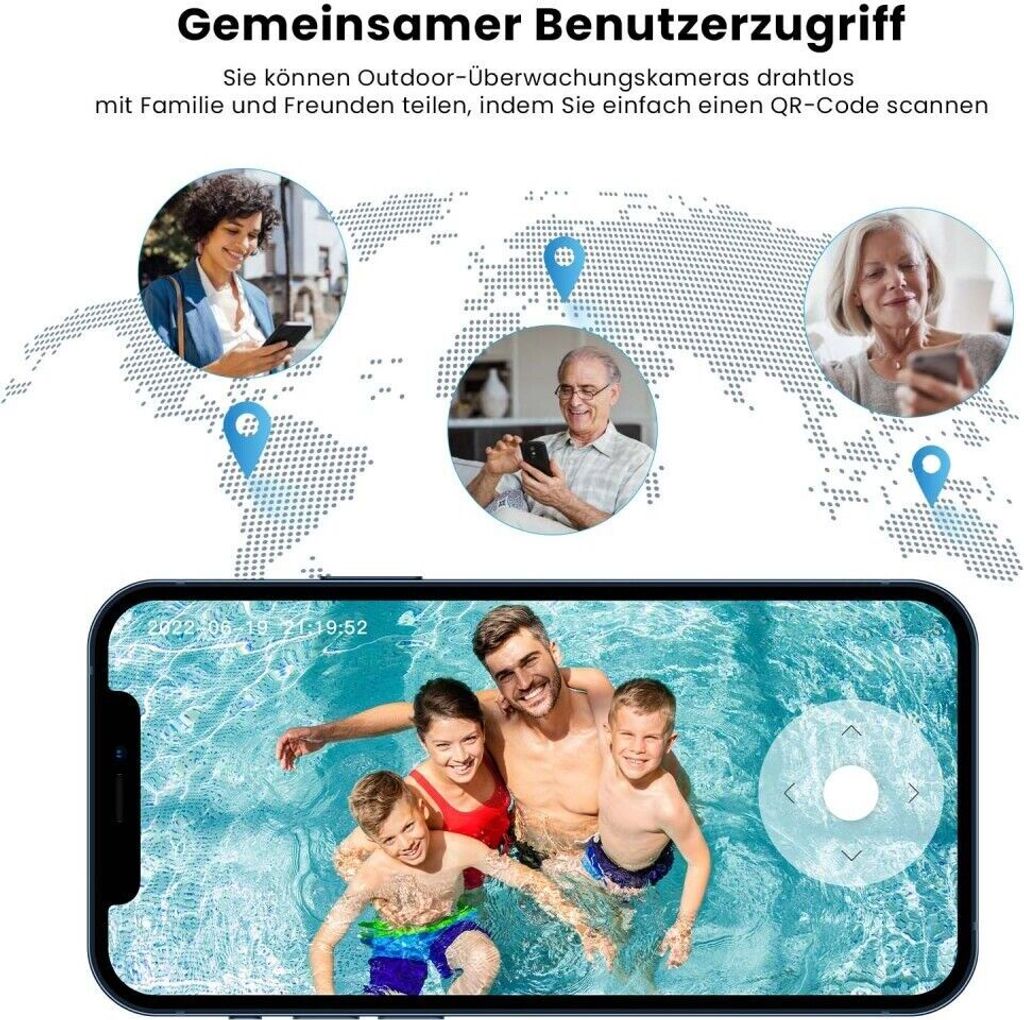 ieGeek 5MP Solar Überwachungskamera Außen Akku mit 64GB Produktbild 13
