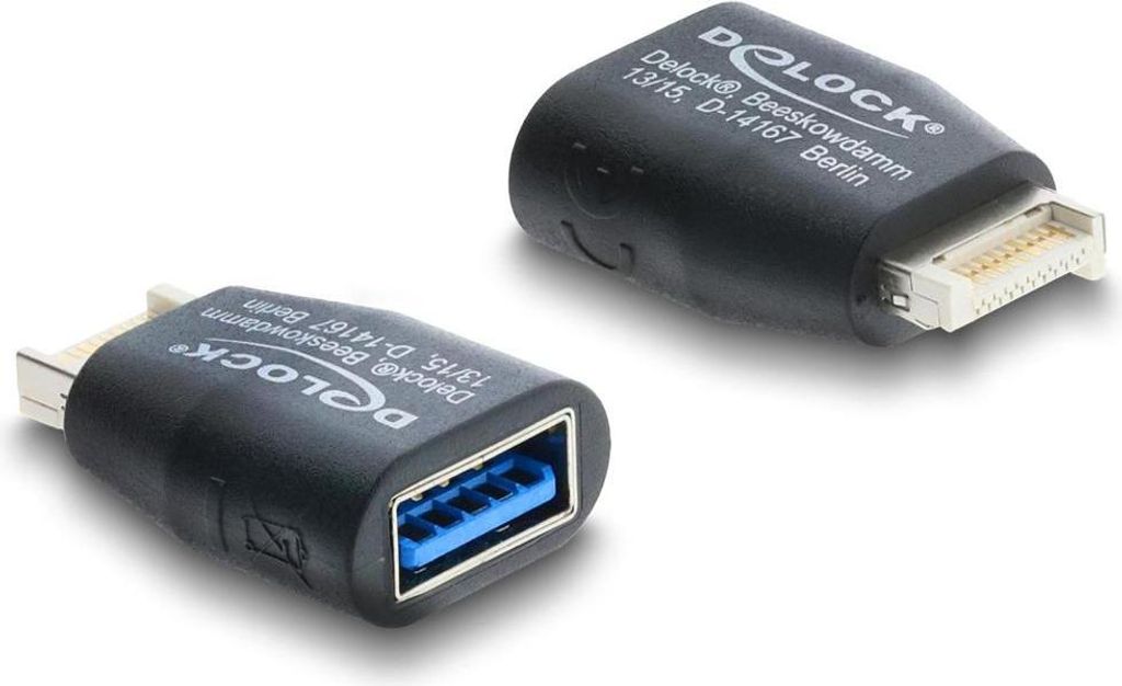 Delock Adapter USB 5 Gbps Typ-E Key B Stecker zu USB 5 Gbps Typ-A Buchse
