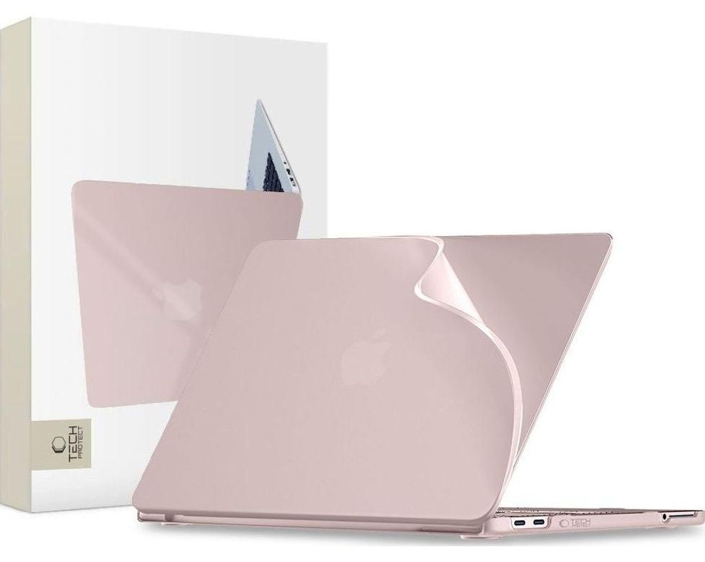 Schutzhülle für MacBook Neo 13" A18 Pro 2026, Tech-Protect Softshell, mattes Durchscheinend-Rosa