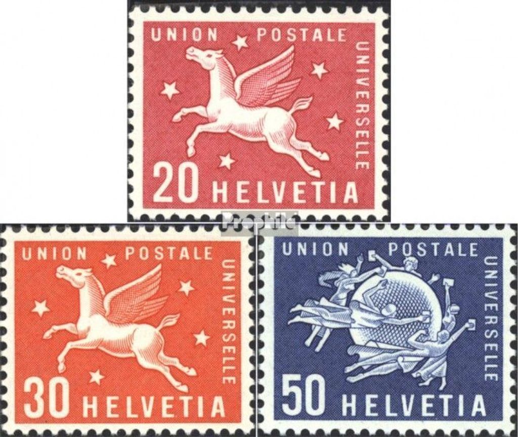 Briefmarken Schweiz 1960 Mi UPU7-UPU9 (kompl.Ausgabe) postfrisch Freimarken