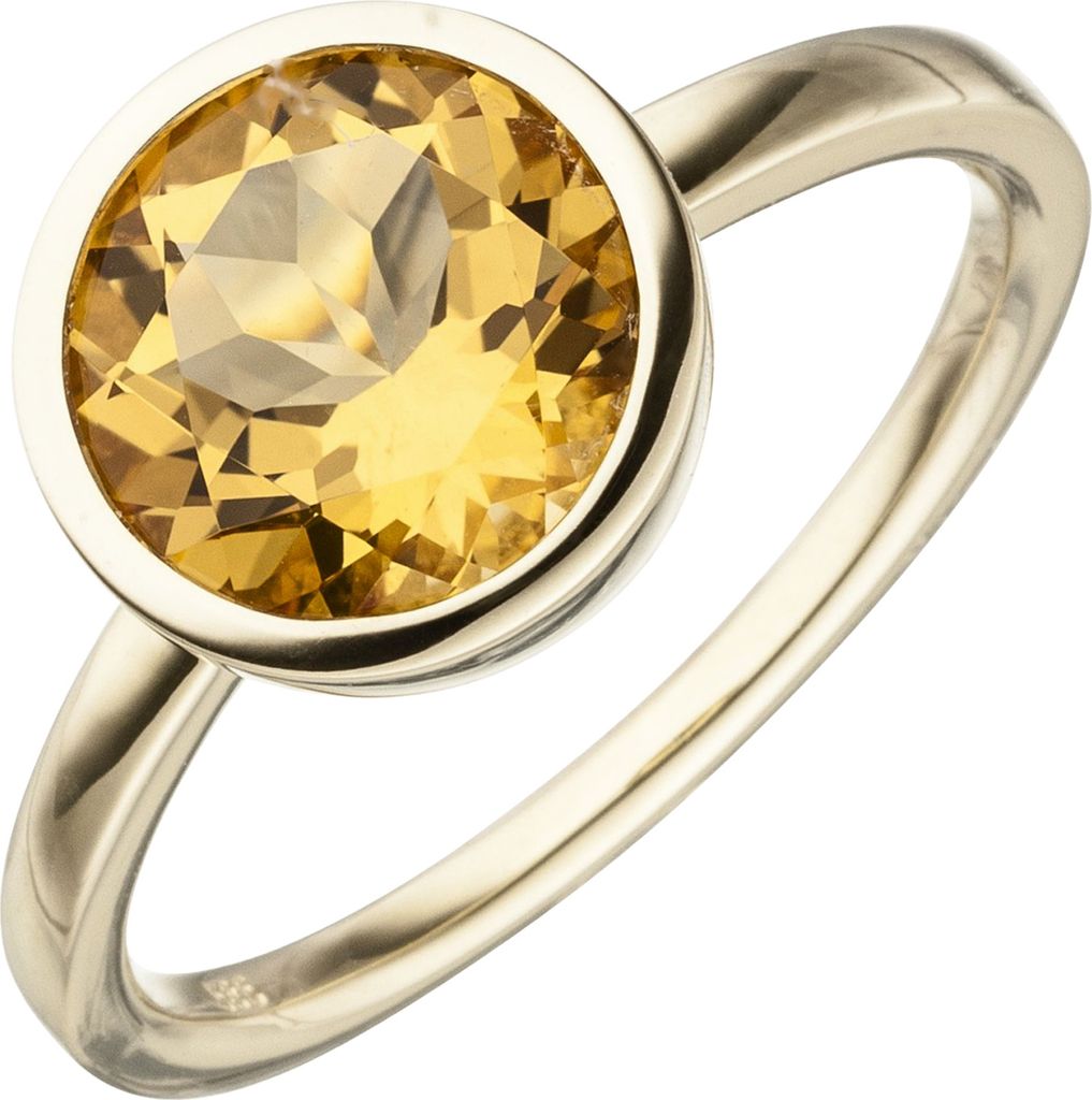 Gr. 60 Damen Ring 585 Gold Gelbgold 1 Citrin orange Produktbild 