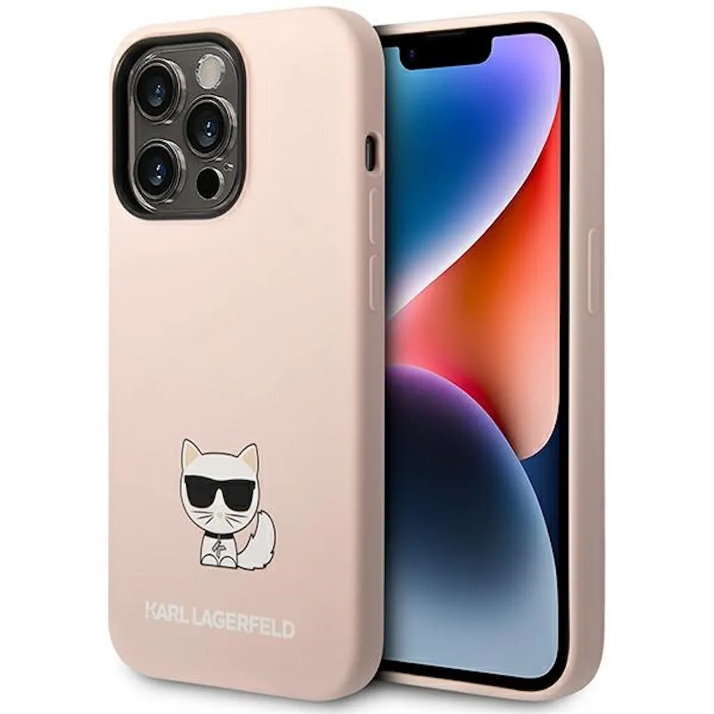 Karl Lagerfeld Klhcp14Lslctpi iPhone 14 Pro 6.1 Silicone Choupette Rosa