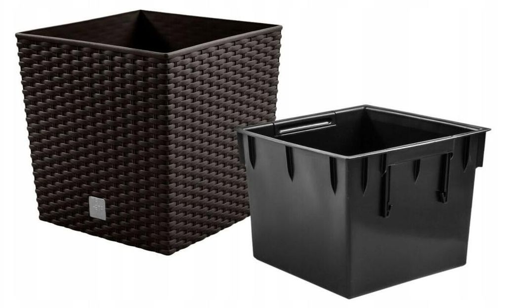 Bloempot met inzet RATO low 400, bruin Productafbeelding 