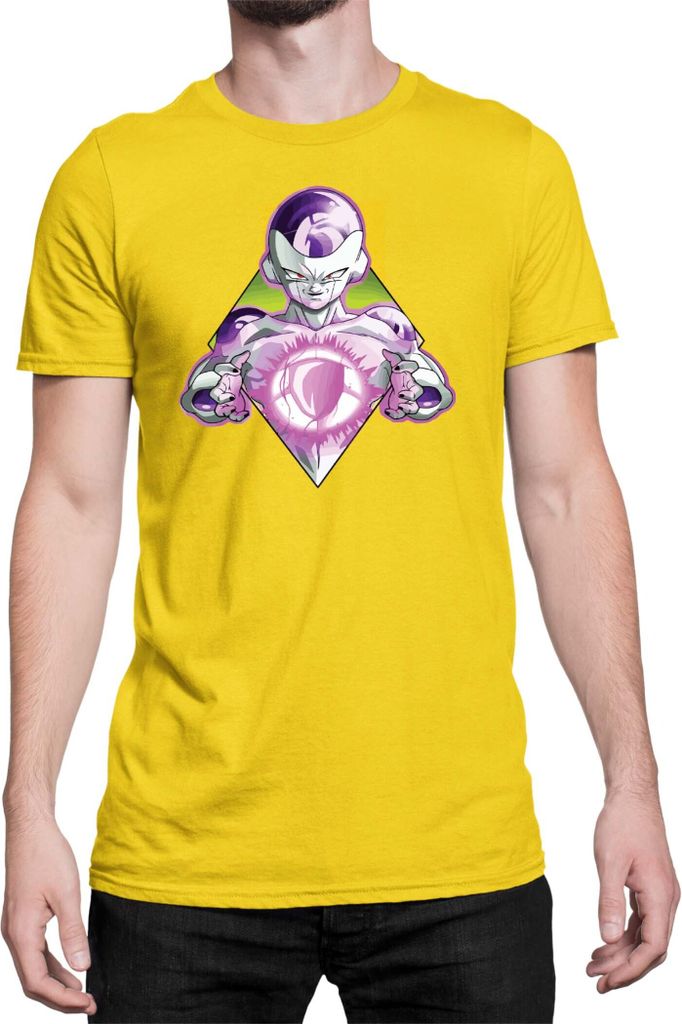 Herren T-Shirt Dragon Anime Manga Ball Z Frieza 04, Man 3XL / Gelb