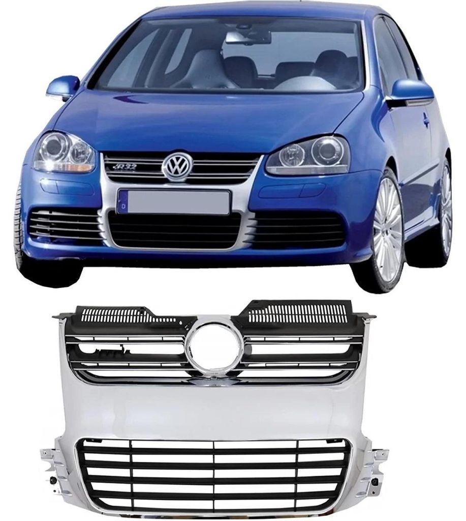 Frontgrill für VW Golf 5 V 2003-2009 R32 Look Chrom Produktbild 