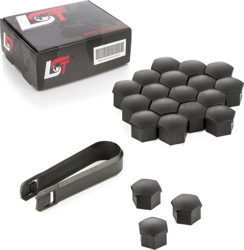 20x Radschrauben Abdeckkappen Radschraubenkappen 17 mm schwarz Matt für BMW MINI