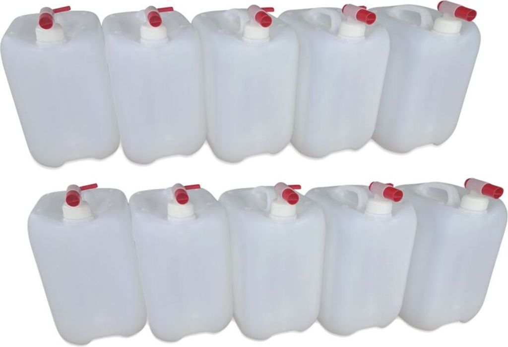 10 x 10 L 10 Liter Wasserkanister Kanister lebensmittelecht Produktbild