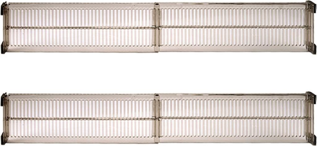 2 Stück verstellbare Schubladenteiler, Organizer, erweiterbare Schubladentrenner, Schubladen-Organizer aus Kunststoff für Küche, Schlafzimmer, B...