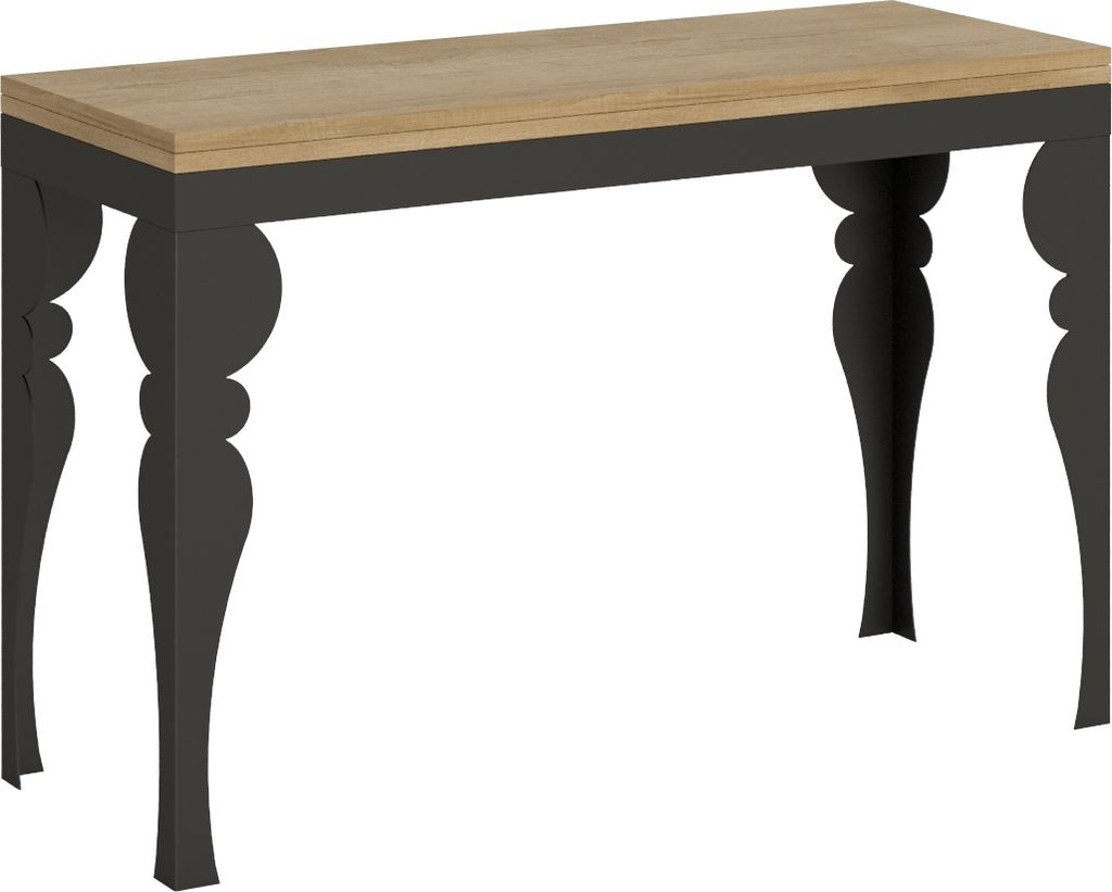 ITAMOBY - Klapptisch 120x45/90 cm Paxon Double Eiche Natur Gestell in Anthrazit