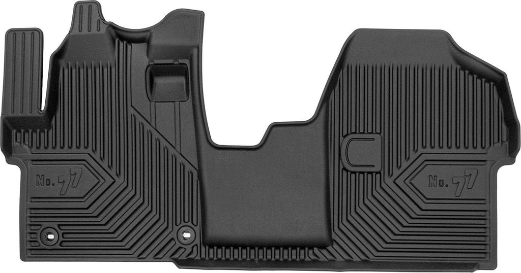 Fußmatten Gummimatten No.77 für Toyota Proace II 2016-2025 TPE Schwarz 1 tlg