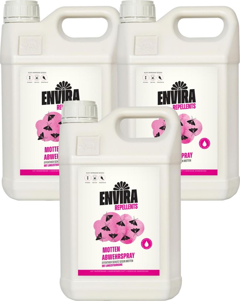 Envira Motten Abwehrspray im Vorteilspack 3x5L