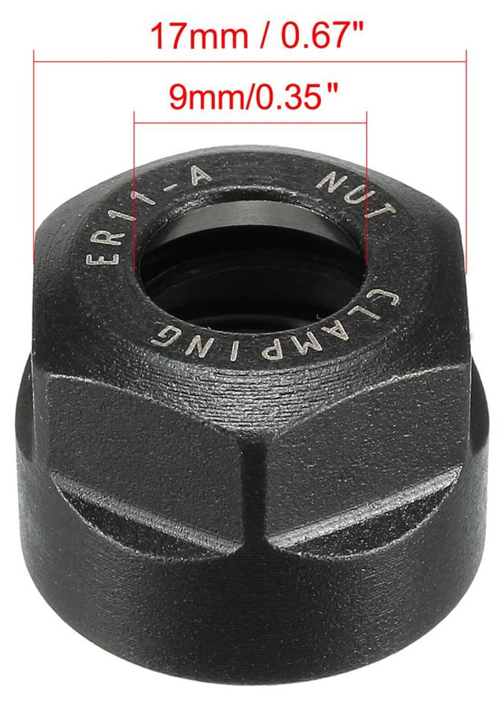 2Stk ER11 A-Typ Spann Sechskantmuttern fš¹r CNC-Fr?sen Futterhalter Drehmaschine