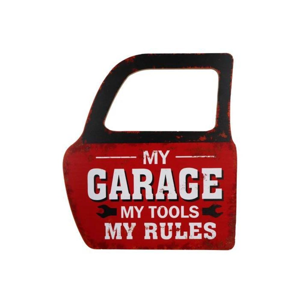 Wandschild - Wandschilder - Holzschilder - My Garage Tools Rules - Holzschild - Holzdekoration - Holz Wandschild - Textschild - Dekoration