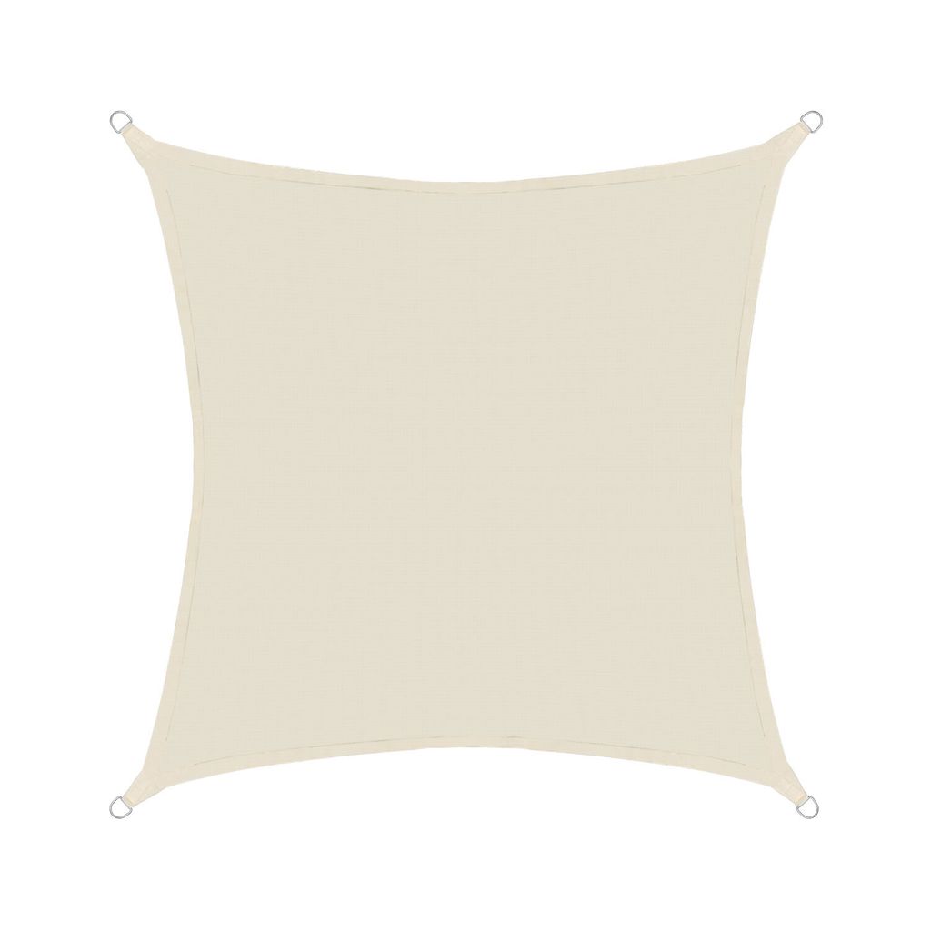 Sonnensegel 5x5m quadratisch Creme - luftdurchlässig - Produktbild 