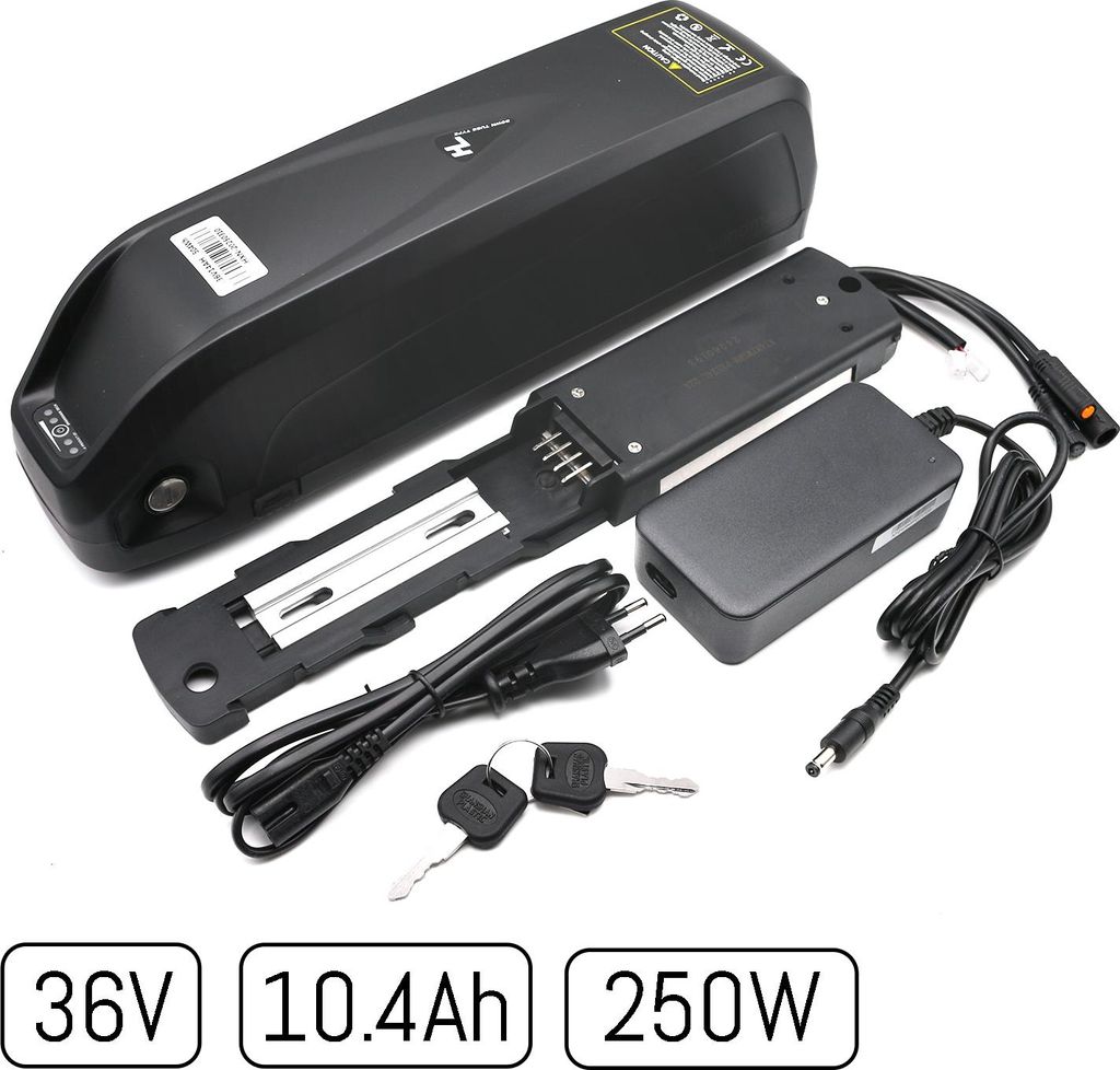 windmeile | Akku mit integriertem Sinus Controller und Samsung Zellen, 36V 250W 10.4Ah, Hailong Hülle, USB, Flaschenhalter, E-Bike, Elektro Fahrra...