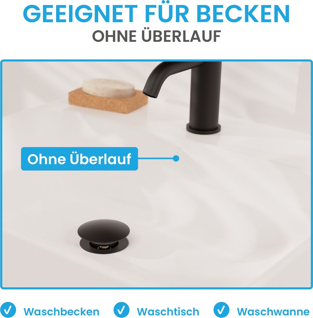 Bächlein Pop Up Ablaufgarnitur ohne Überlauf für Produktbild 5