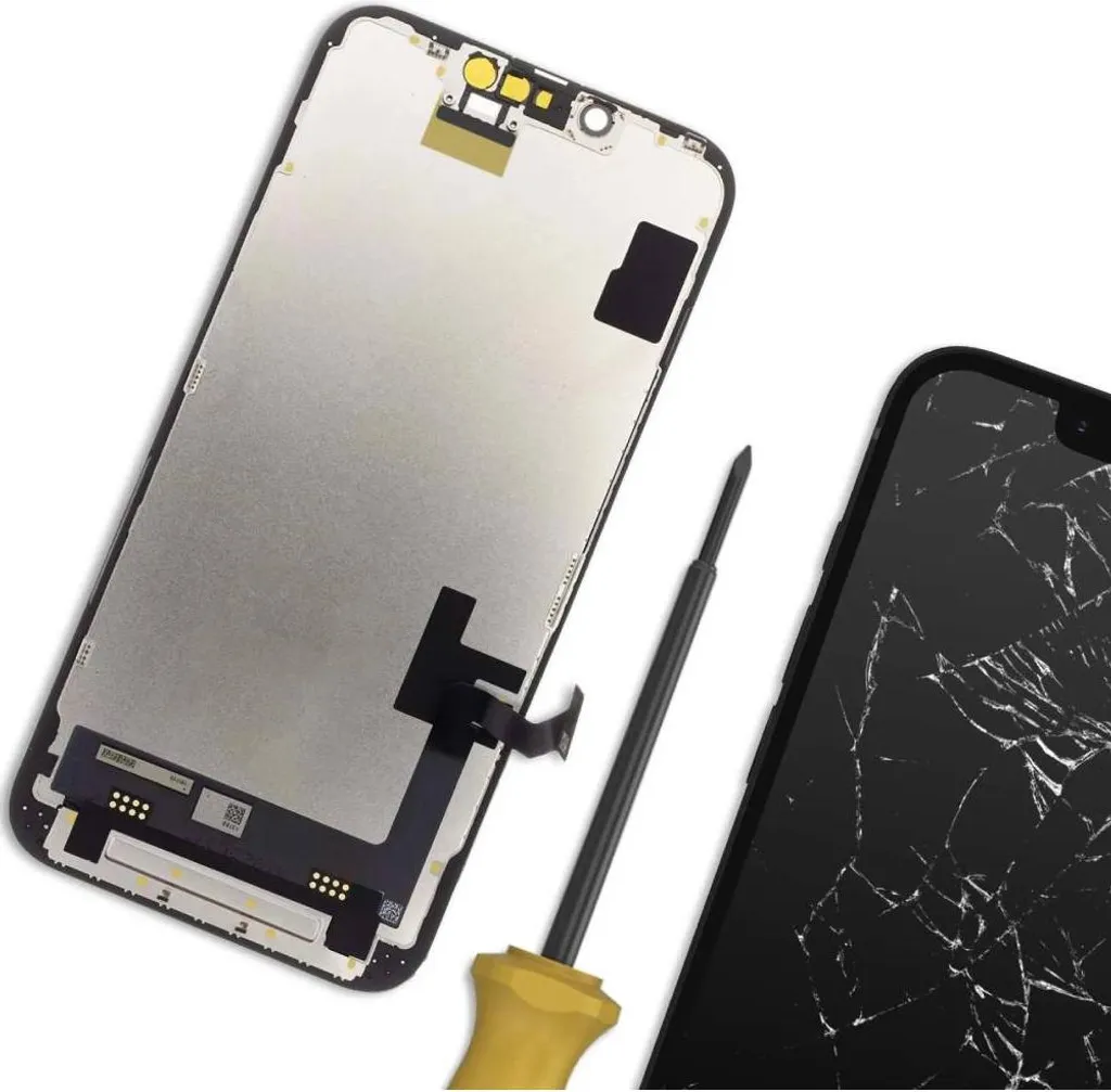 Écran OLED iPhone 16 Clappio souple avec châssis noir pour réparation