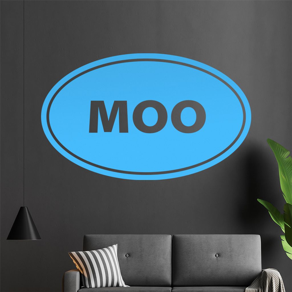 MOO Wandtattoo in 6 Größen - Wandaufkleber Wall Sticker - Dekoration, Küche, Wohnzimmer, Schlafzimmer, Badezimmer