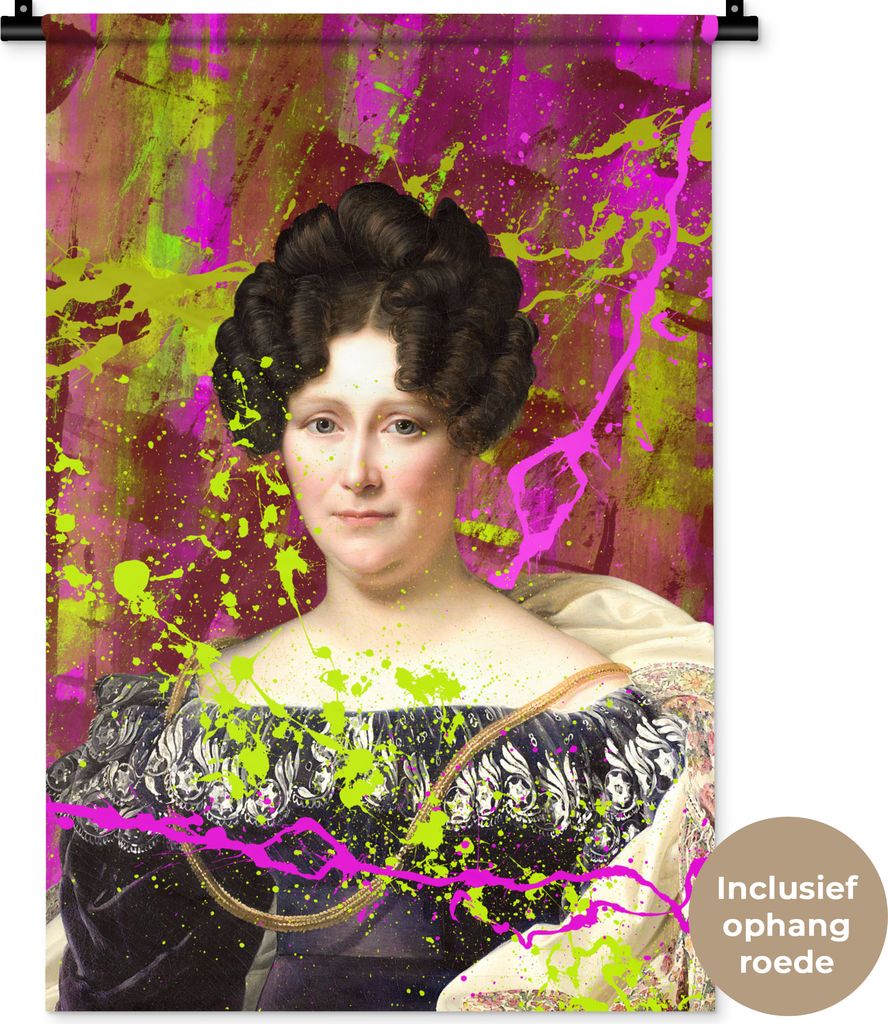 MuchoWow Wandteppich Wandbehang Johanna Henriette Engelen - Dubois Drahonet - Neon 60x90 cm Tapisserie Dekoration Wandtuch - Foto-Teppich - Abwas...