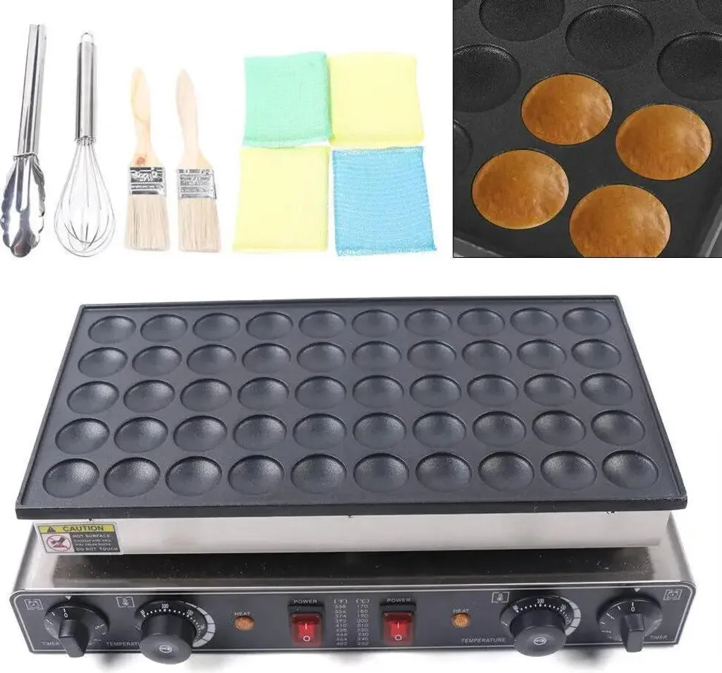 Machine poffertjes compacte 50 empreintes avec plaque antiadhésive - 2