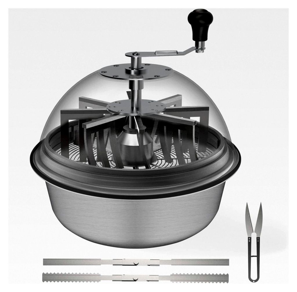Bud Bowl-Trimmer 43 cm, transparente Sichtkuppel mit scharfen Edelstahlklingen, zum Drehen und Schneiden von Blättern, Buds, Blüten und Hydrokult...
