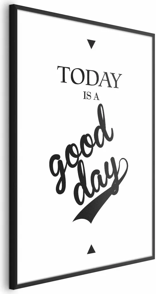 Poster Oggi 40x60 cm con cornice nera senza margini