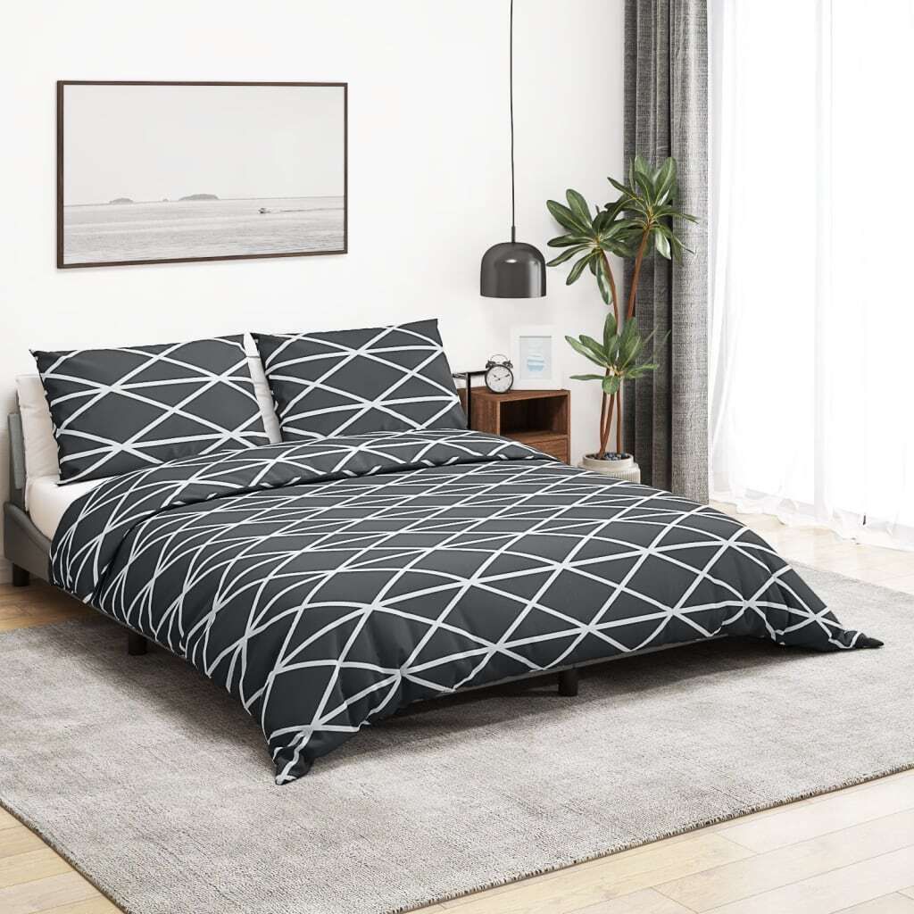 Living Store, beddengoedset, grijs, 200x200 cm, katoen Productafbeelding 