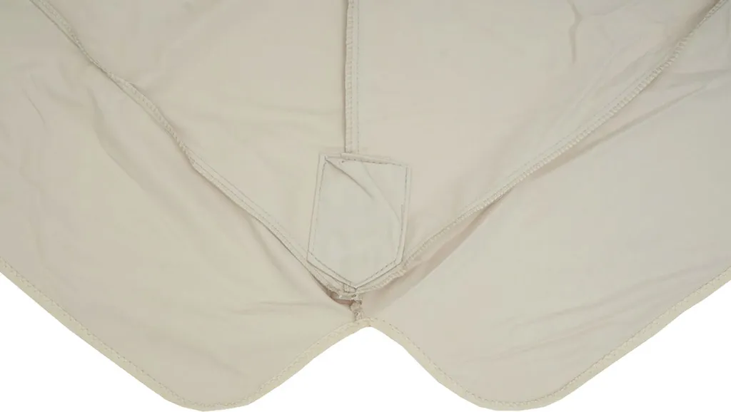 Toile parasol T44 crème 3x3m en polyester durable avec flap de ventilation