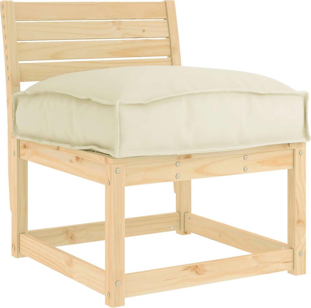 vidaXL Kissen Creme 50 x 50 x 12 cm Oxford-Stoff