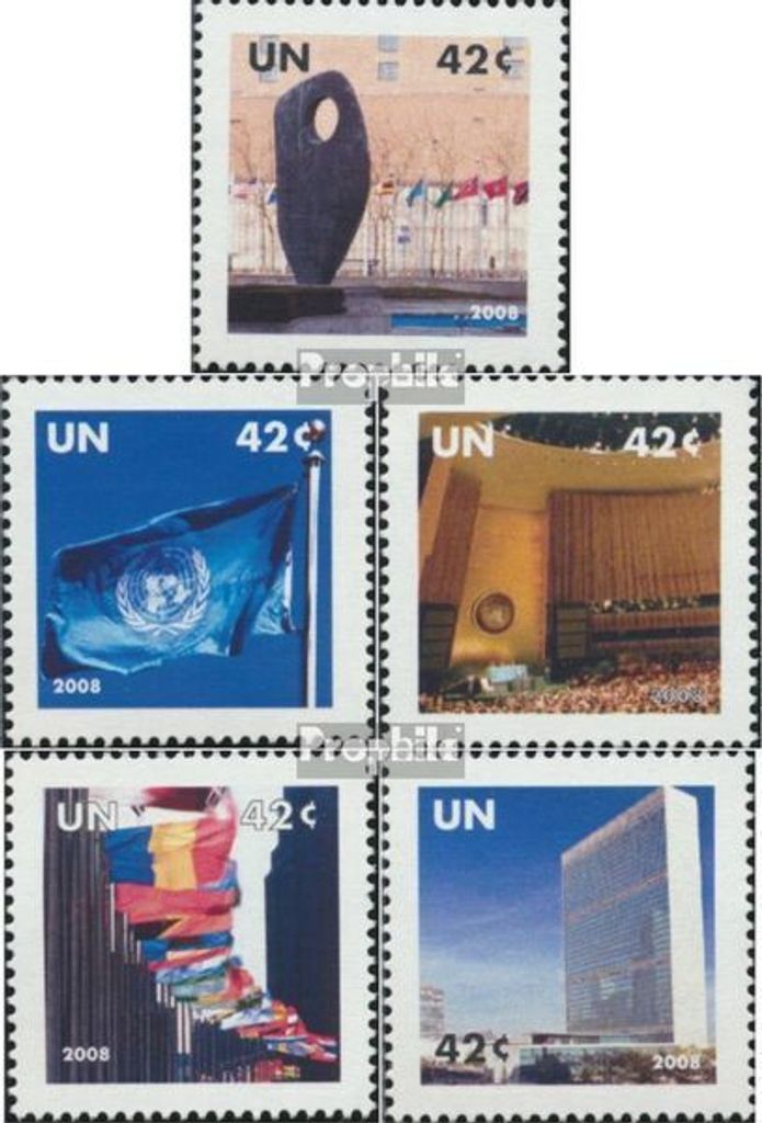Briefmarken UNO - New York 2008 Mi 1091-1095 (kompl.Ausg.) postfrisch Grußmarken