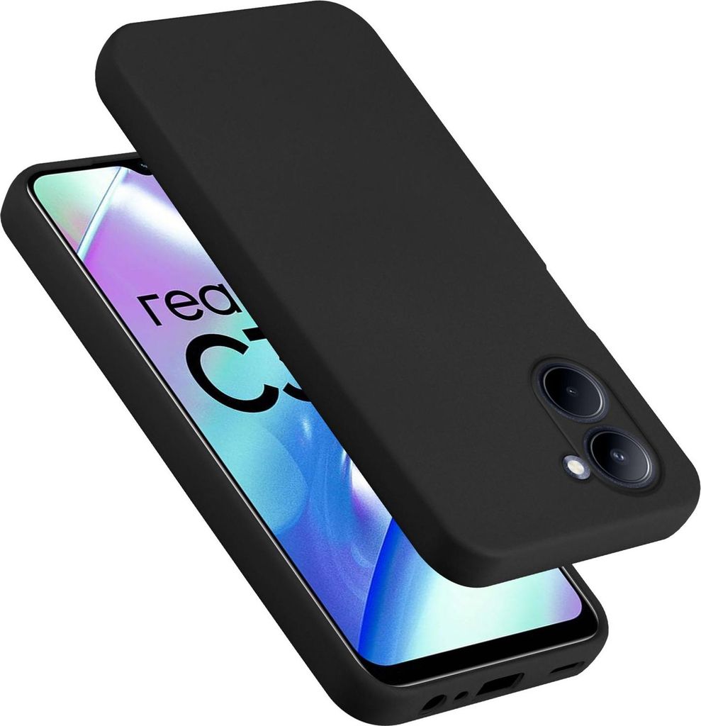 Cadorabo Hülle für Realme C33 Hülle Silikon Handyhülle Case aus flüssigem Silikon, Kratzfeste und stoßfeste Schutzhülle für Realme C33