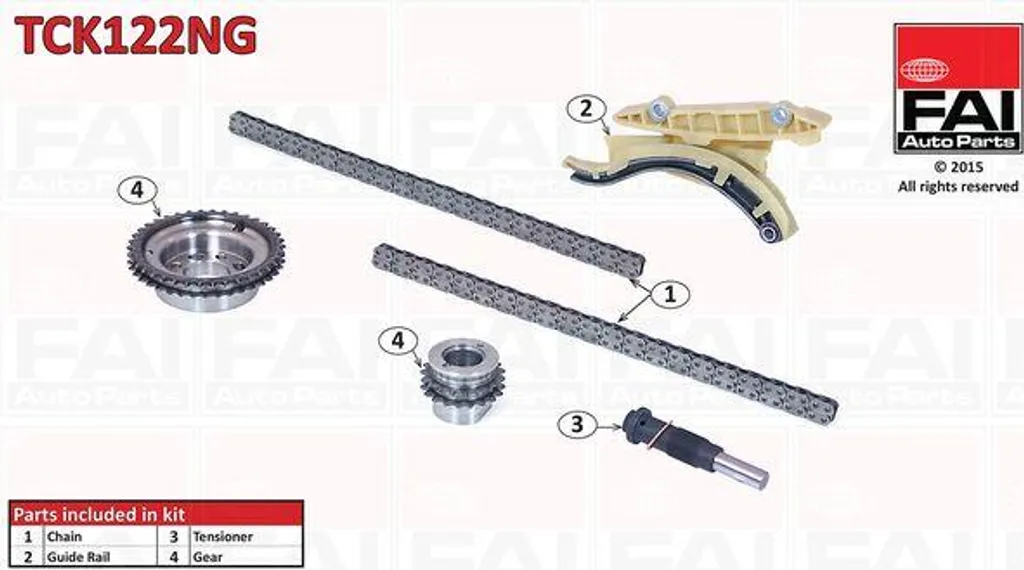 Kit de distribution complet pour entretien Ford Focus et Peugeot 307