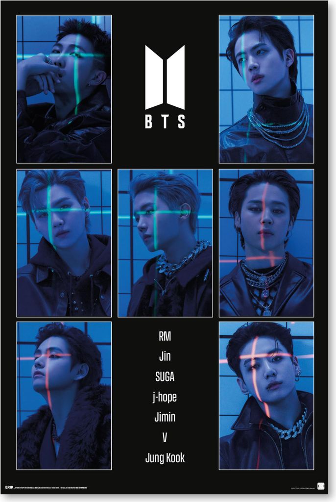 Grupo Erik Poster Kunstdruck BTS K-Pop Poster Deko Wohnzimmer oder Deko Schlafzimmer - Deko Zimmer - Größe 61 x 91,5 - Offizieller BTS Merch Fana...