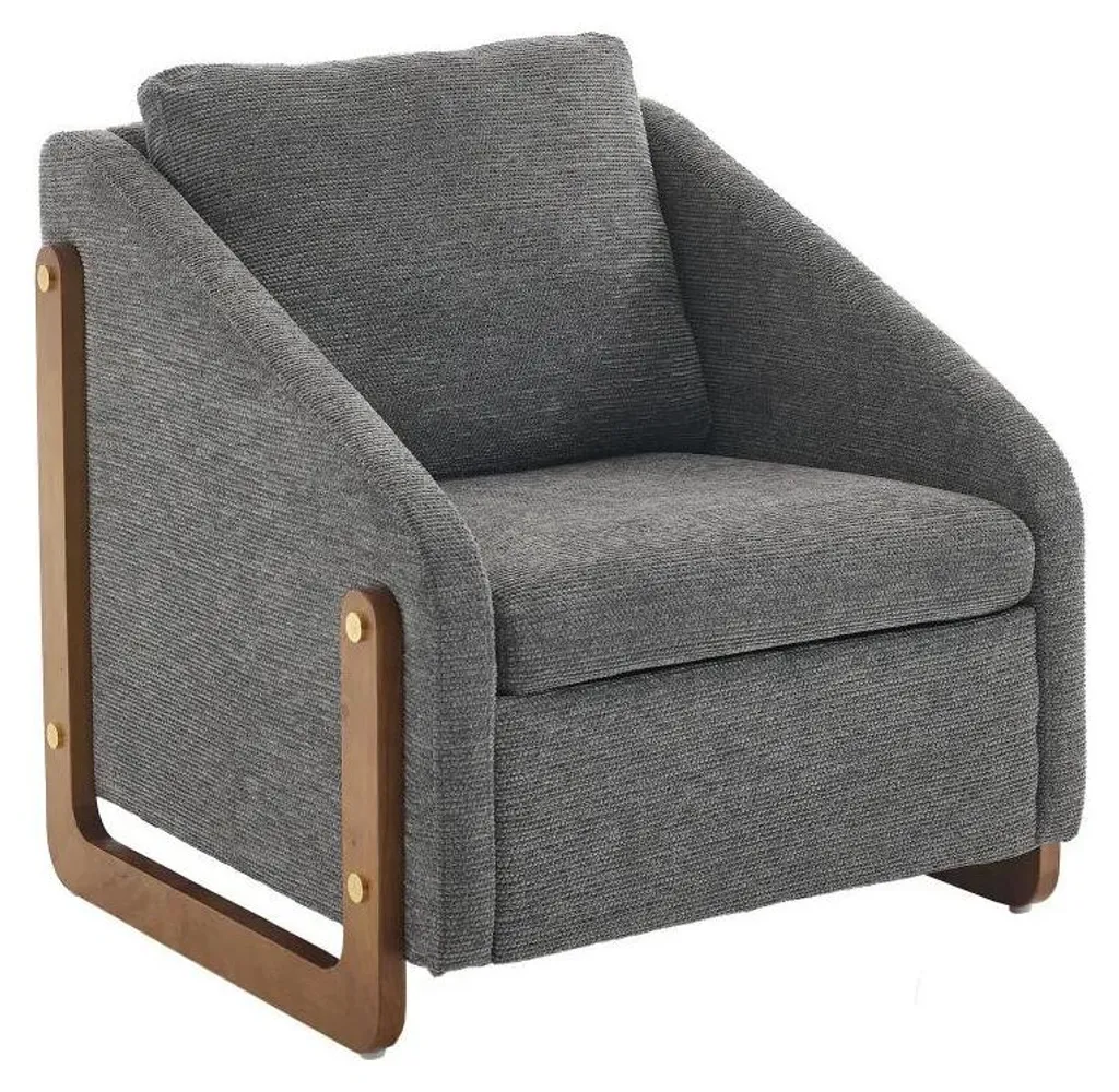 Chaise de salon grise anti-mal de dos au design ergonomique chic