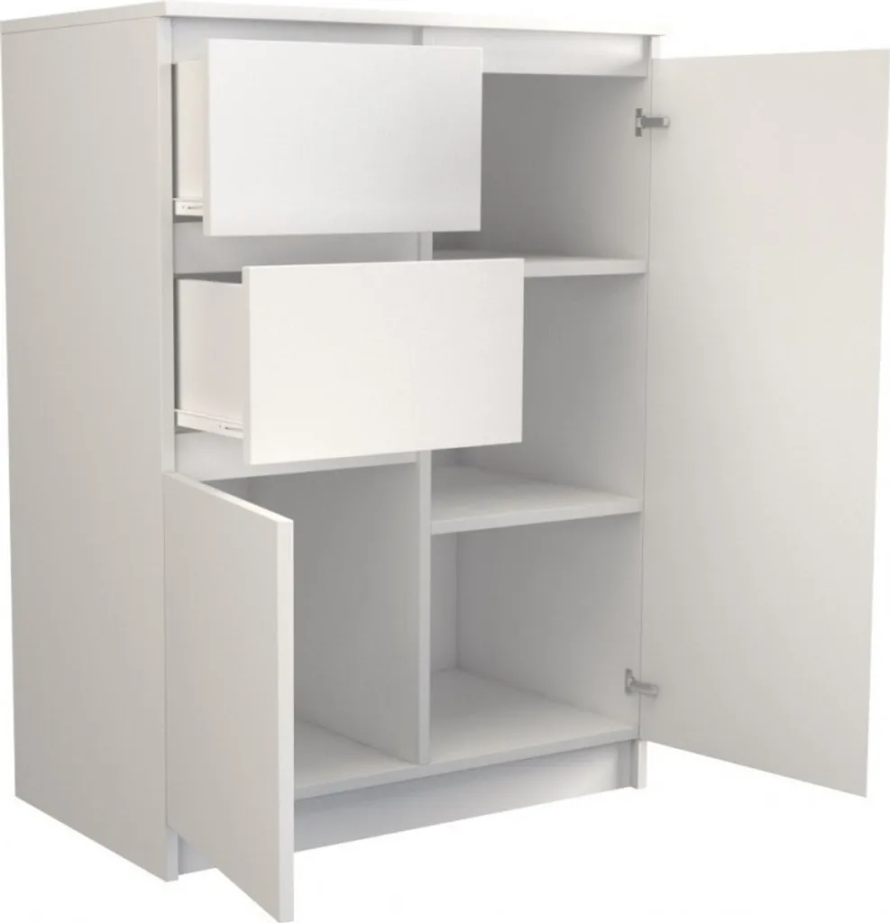 Petite Commode ELBE Style Scandinave Chêne Artisan - Finition Premium