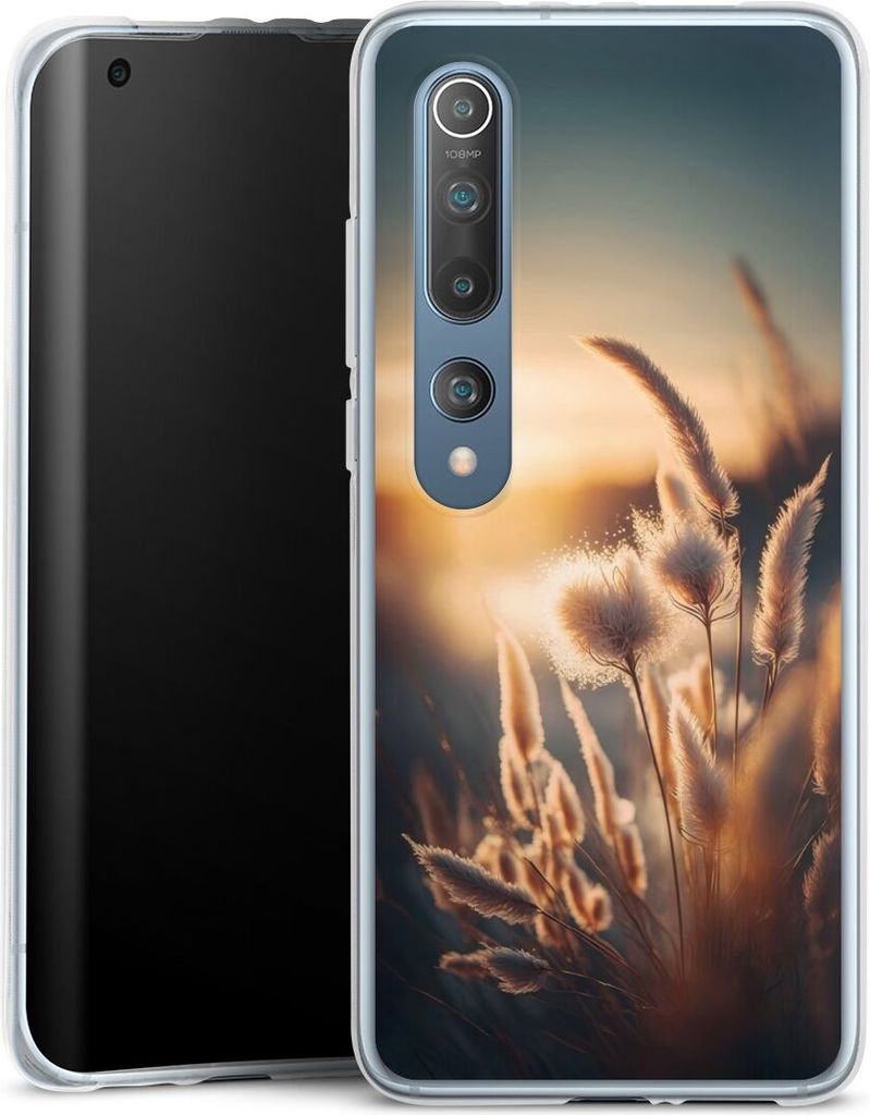 DeinDesign Handyhülle für Xiaomi Mi 10 Silikon Hülle Case Smartphone Schutzhülle Natur Sonne Pampasgras