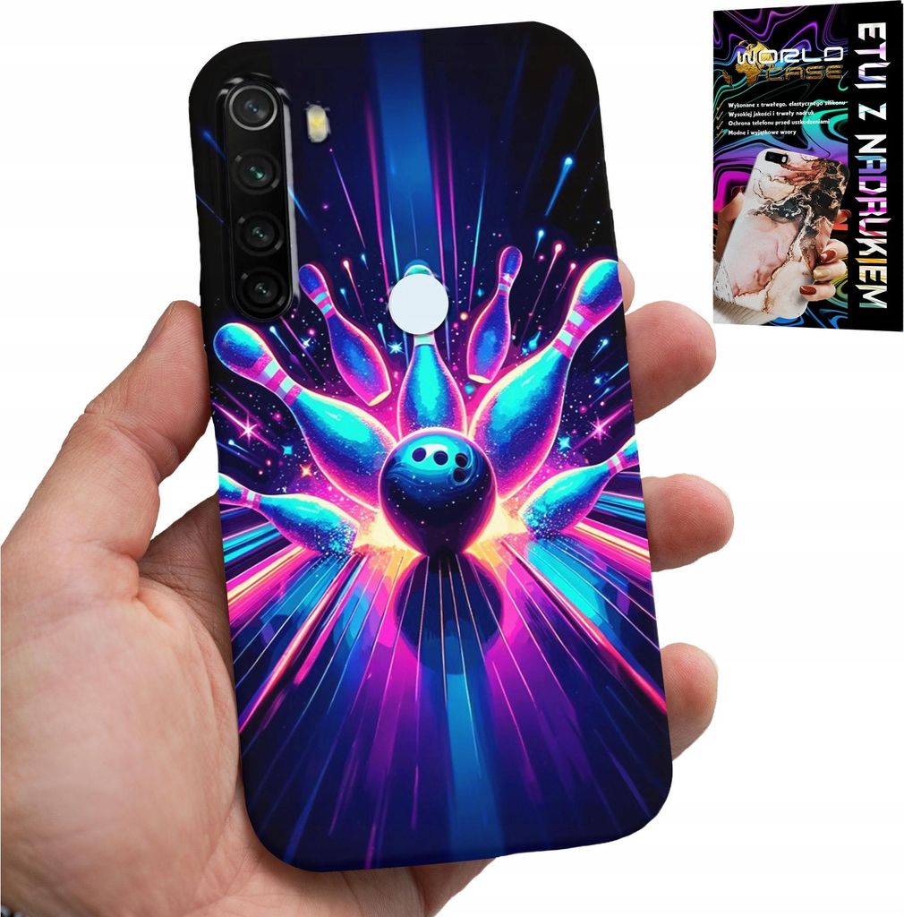 Hülle Für Xiaomi Note 8T - Bowling Strike Cover, Rückseite