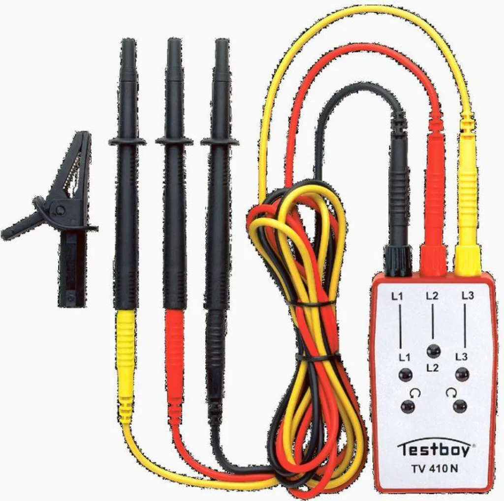 Testeur de champ tournant Testboy TV 410 N avec indicateur LED clair