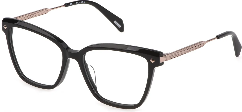 Lunettes de vue Police VPLG28 700Y Nero Lucido en taille 53/16/135