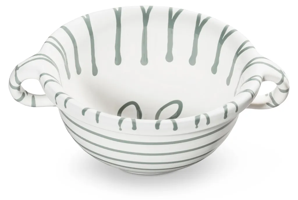 Bol Weitling Gmundner Keramik Graugeflammt Ø 17cm - Céramique Peinte