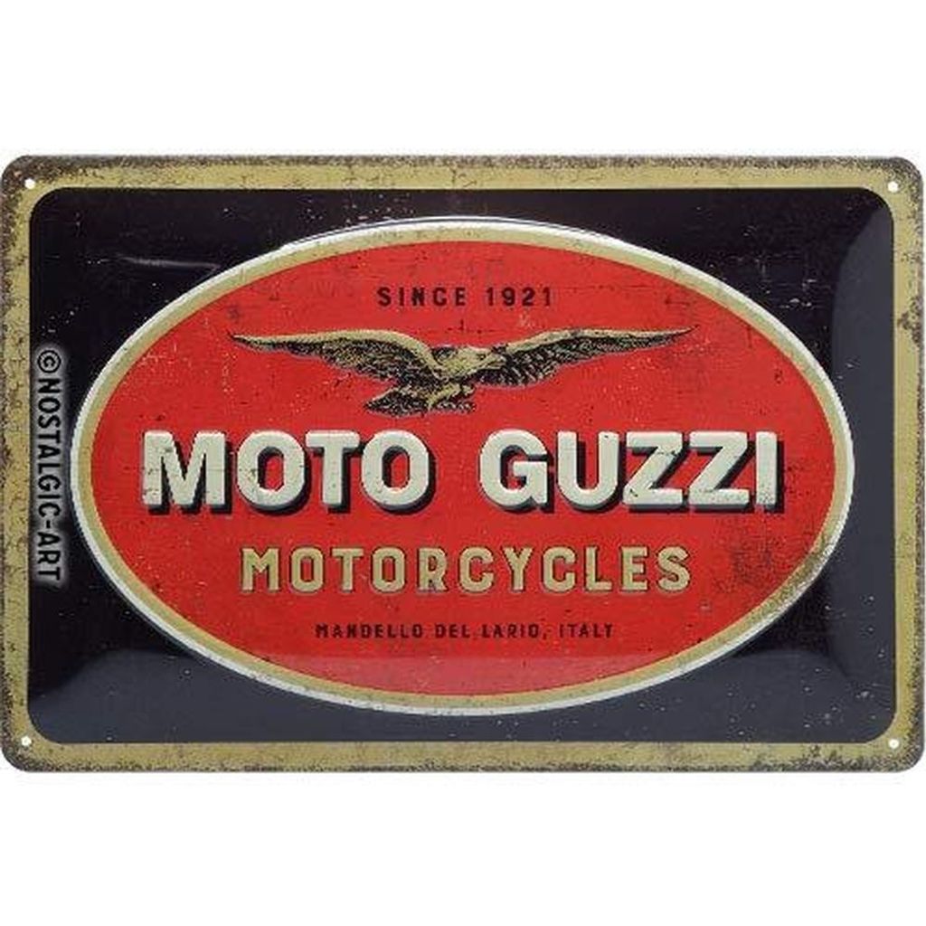 Nostalgic-Art - Blechschild 20 x 30cm - Moto Guzzi - Logo